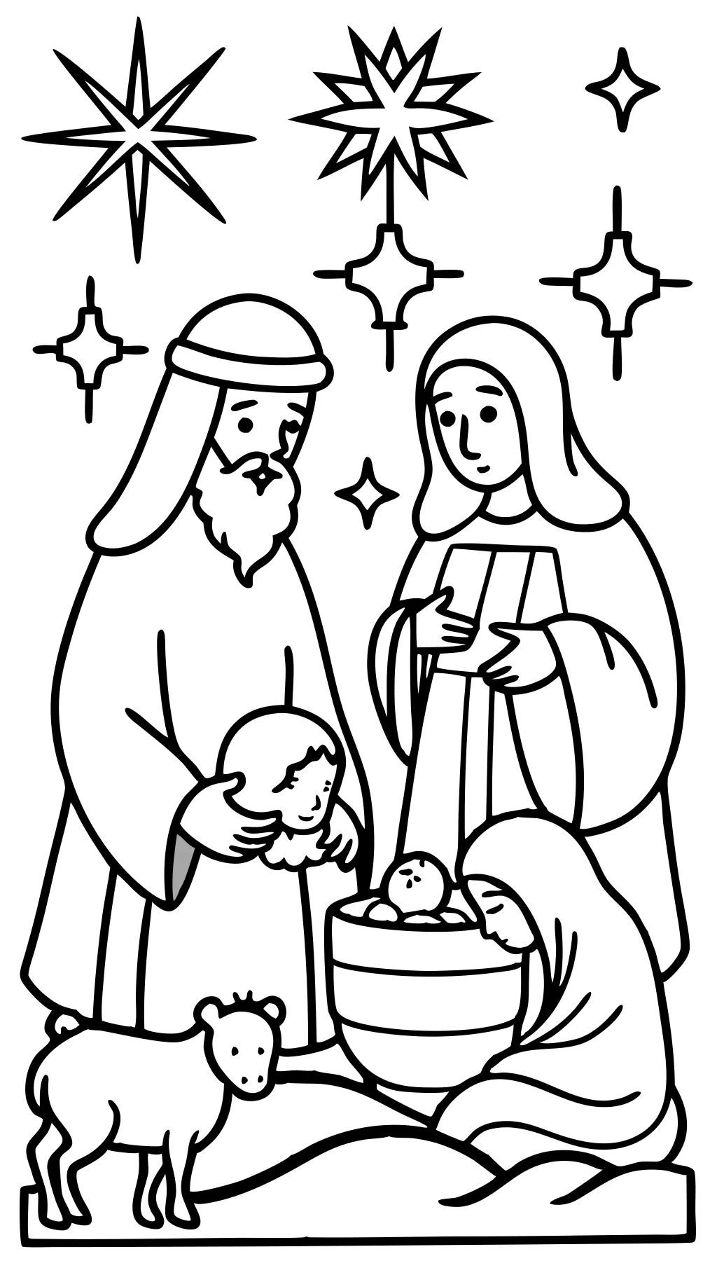 coloriages de Noël de Jésus